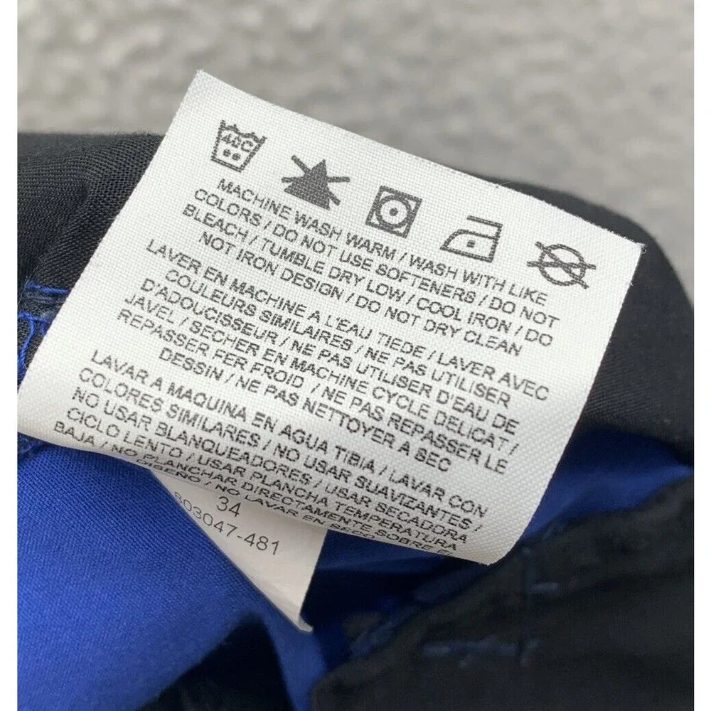 Nike Golf Shorts Mens 37x11 (Tag 34) Standard Fit Chino‎ Wicking Blue Colorblock